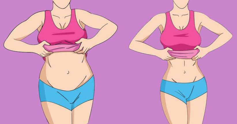 before and after reducing belly fat